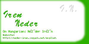 iren neder business card